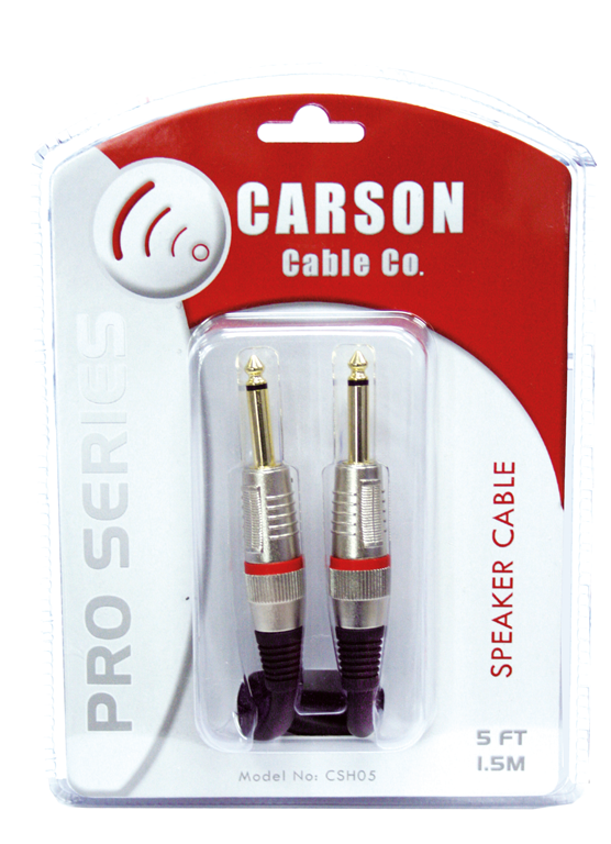 Carson | CSH05 | 5 ft Speaker Cable | Black Carson | CSH05 | 5 ft Speaker Cable | Black
